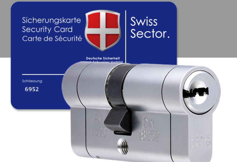 Sicherheitszylinder mit Sicherungskarte Swiss Sector für Schließanlagen Angebote in Berlin.